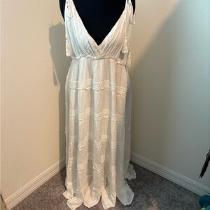 ARULA White Lace Maxi Dress